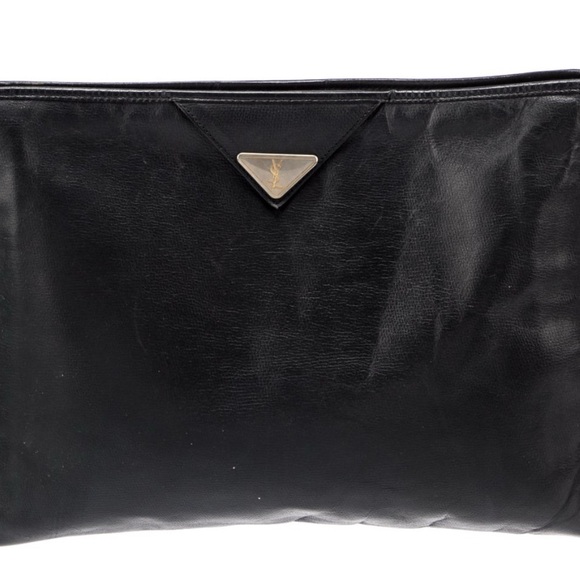 Vintage Yves Saint Laurent leather clutch - Picture 2 of 6